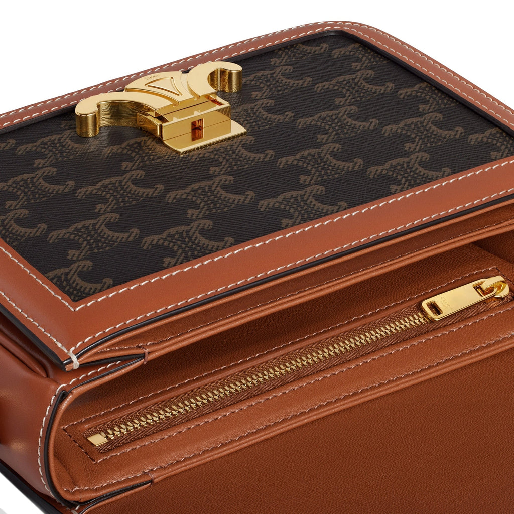 Teen Triomphe Bag in Triomphe Canvas and Calfskin