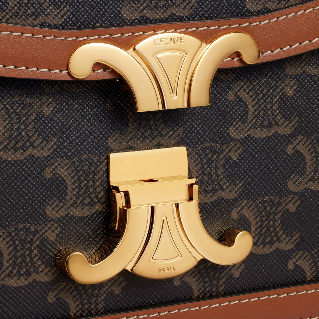 Teen Triomphe Bag in Triomphe Canvas and Calfskin