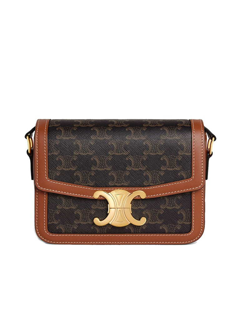 Teen Triomphe Bag in Triomphe Canvas and Calfskin