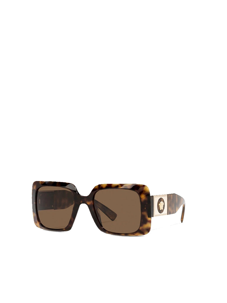 Medusa Stud Square Sunglasses O4405 in Havana
