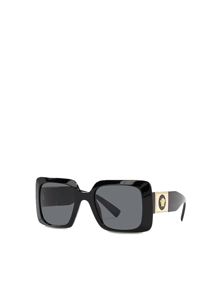 Medusa Stud Square Sunglasses O4405 in Black