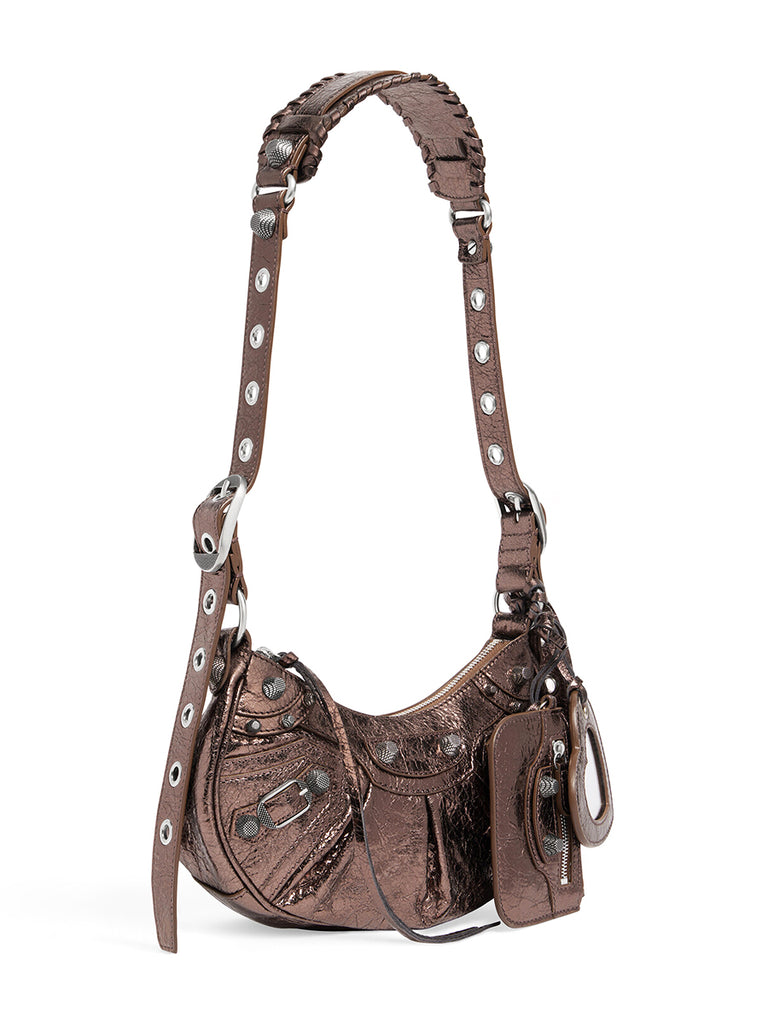 Le Cagole XS Shoulder Bag in Metallized Bronze