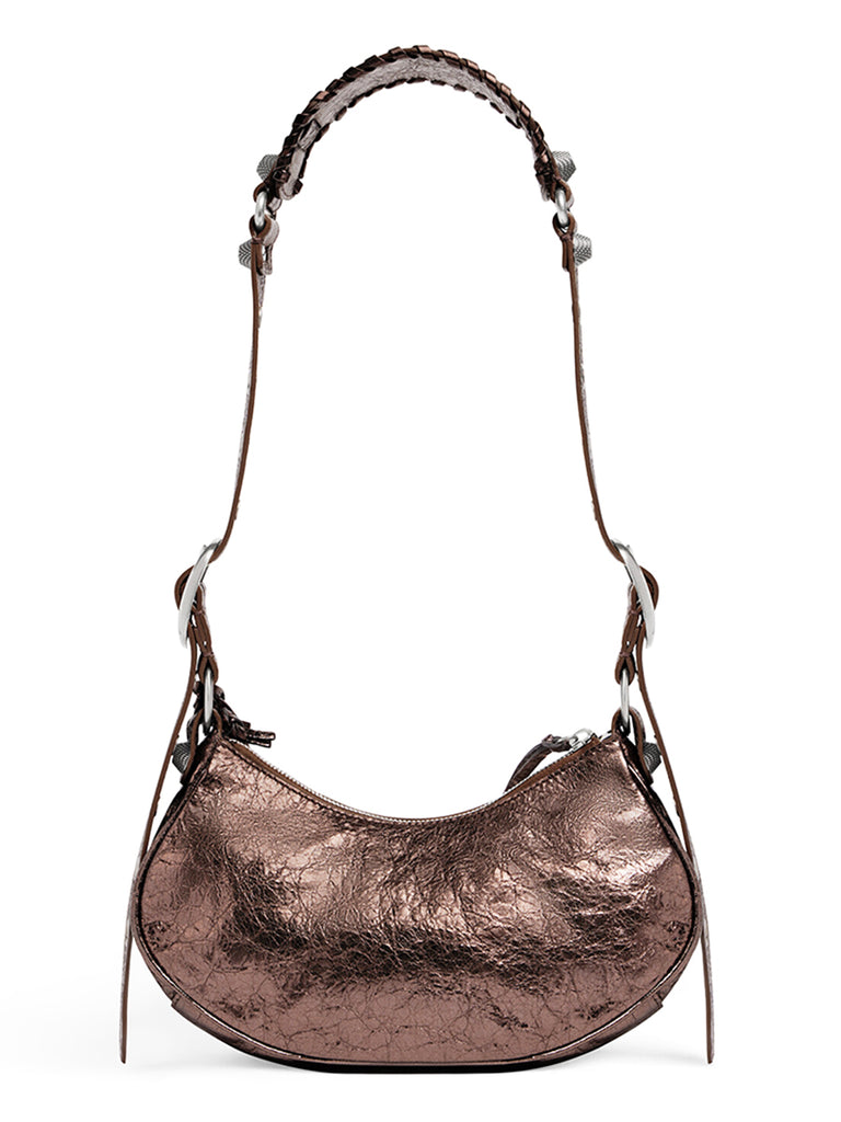 Le Cagole XS Shoulder Bag in Metallized Bronze