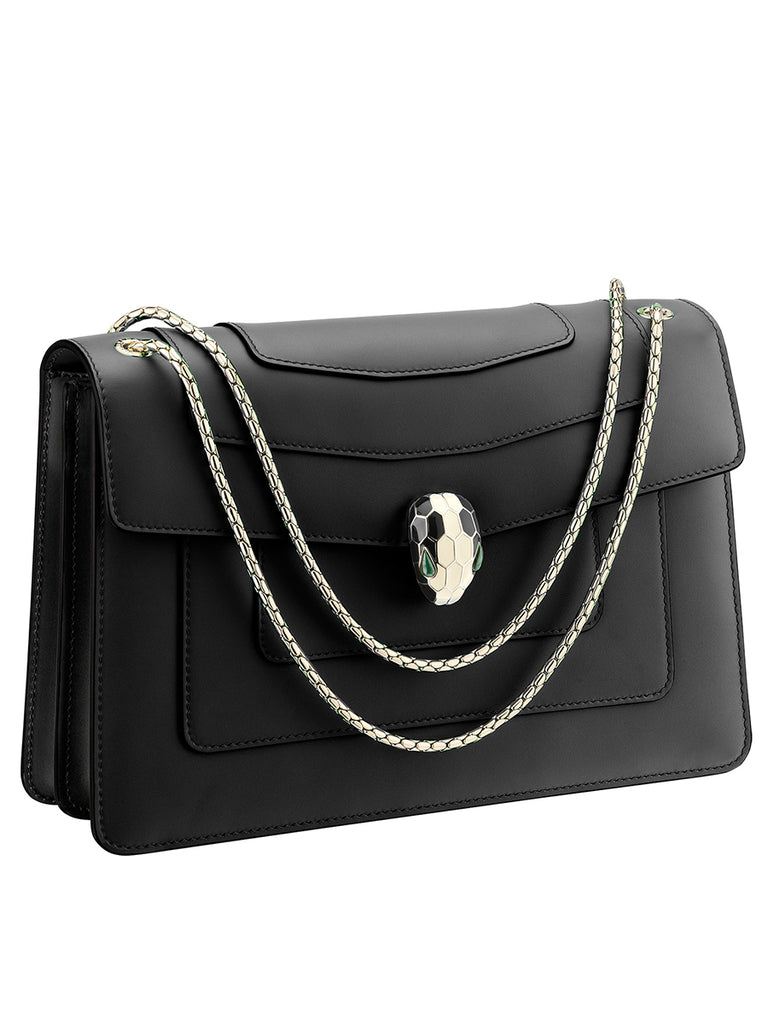 Serpenti Forever Shoulder Bag in Black