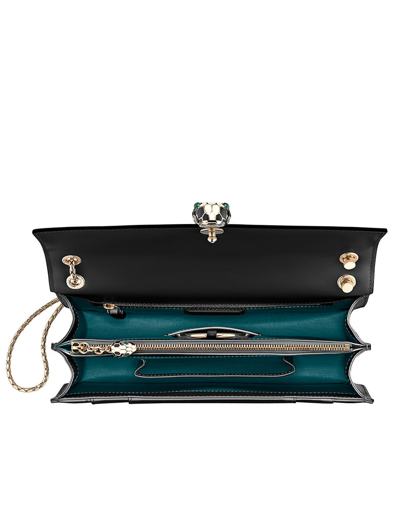 Serpenti Forever Shoulder Bag in Black