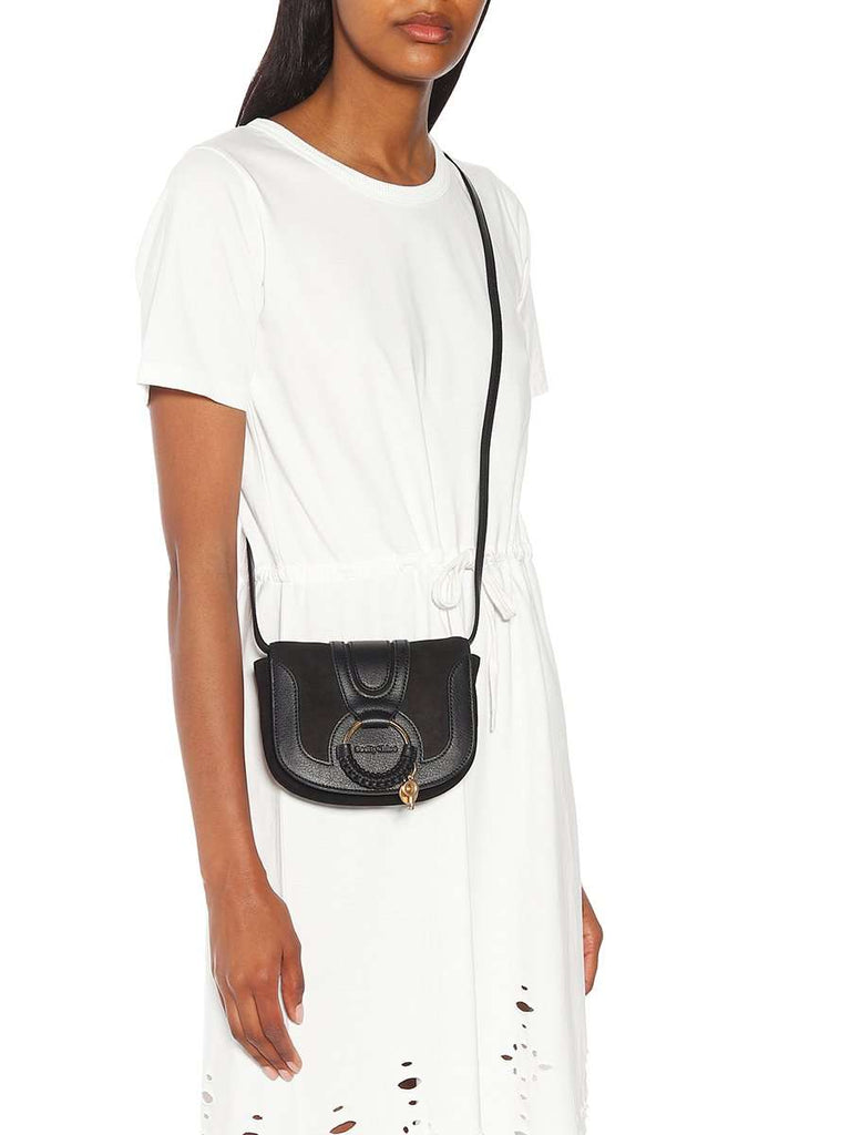 Mini Hana Shoulder Bag in Black