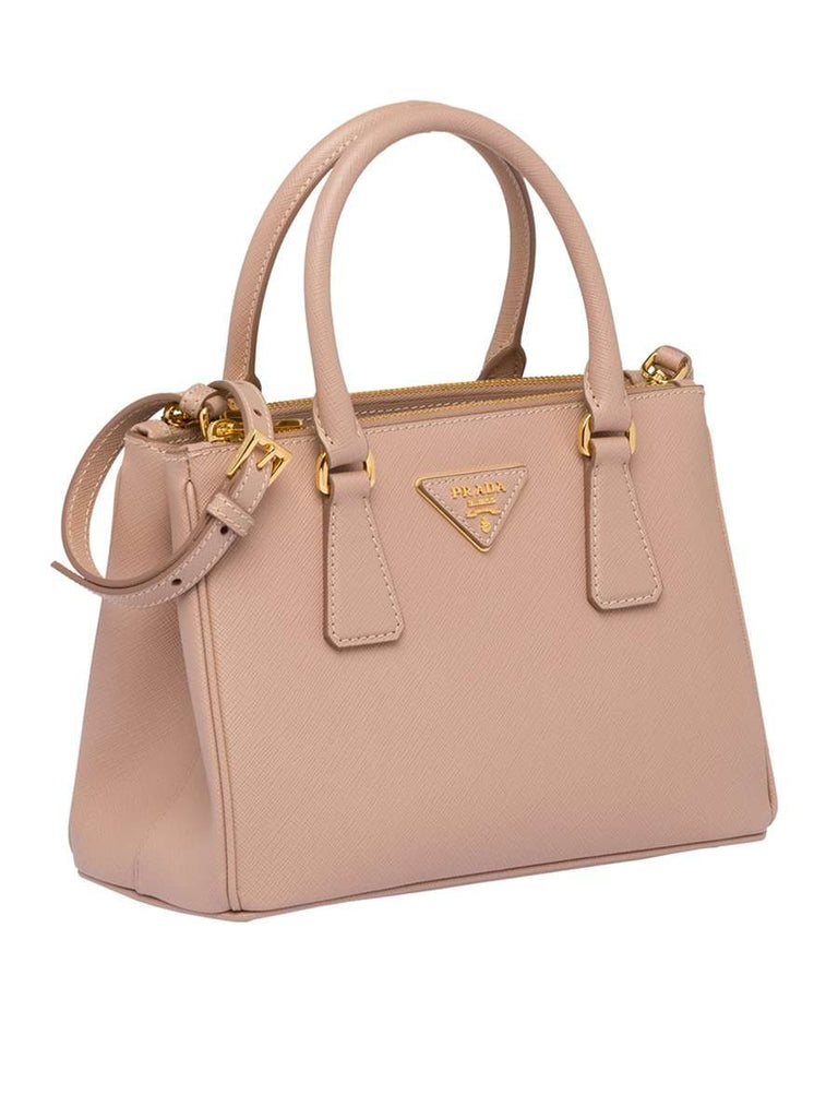 Galleria Saffiano Mini Cipria Leather Tote Bag
