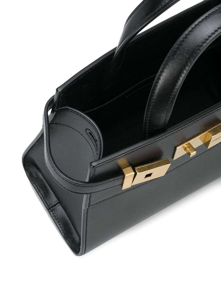 Nano Manhattan Tote Bag in Black handle