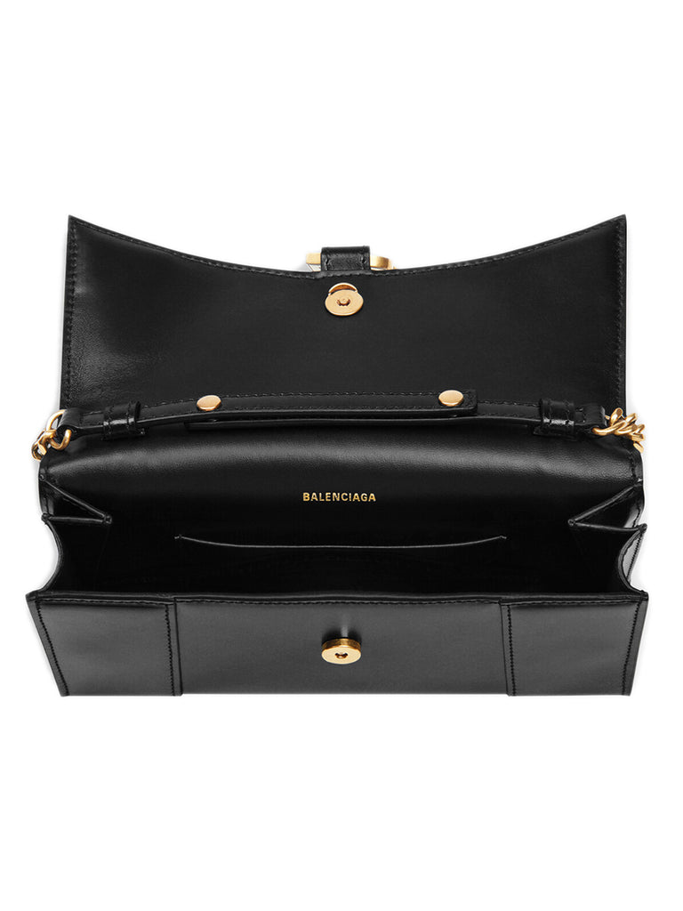 Hourglass Chain Bag in Black