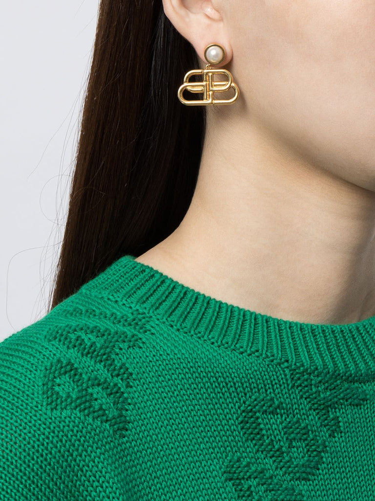 BALENCIAGA AU | BB Drop Earrings