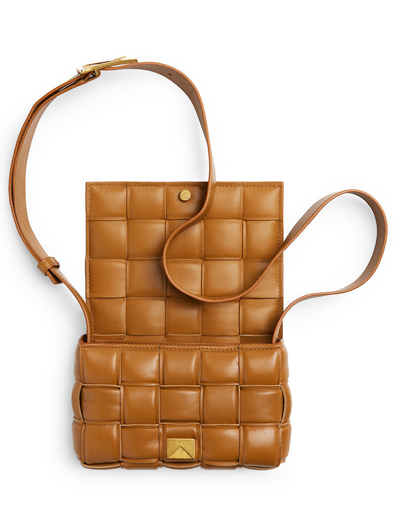 Small Padded Cassette in Camel