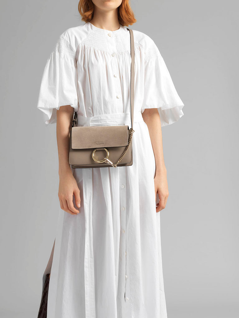 Faye Small Shoulder Bag in Motty Grey