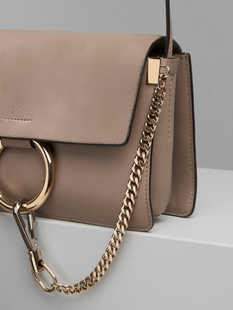 Faye Small Shoulder Bag in Motty Grey
