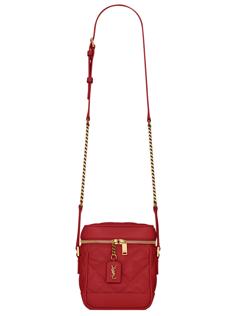 GIVENCHY Australia | 80'S Vanity Bag in Carre-Quilted Grain de Poudre Embossed Leather in Eros Red
