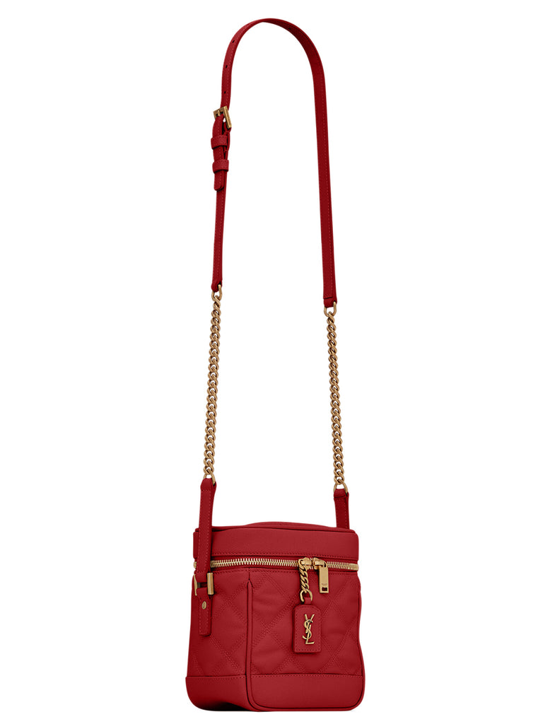 GIVENCHY Bag | 80'S Vanity Bag in Carre-Quilted Grain de Poudre Embossed Leather in Eros Red