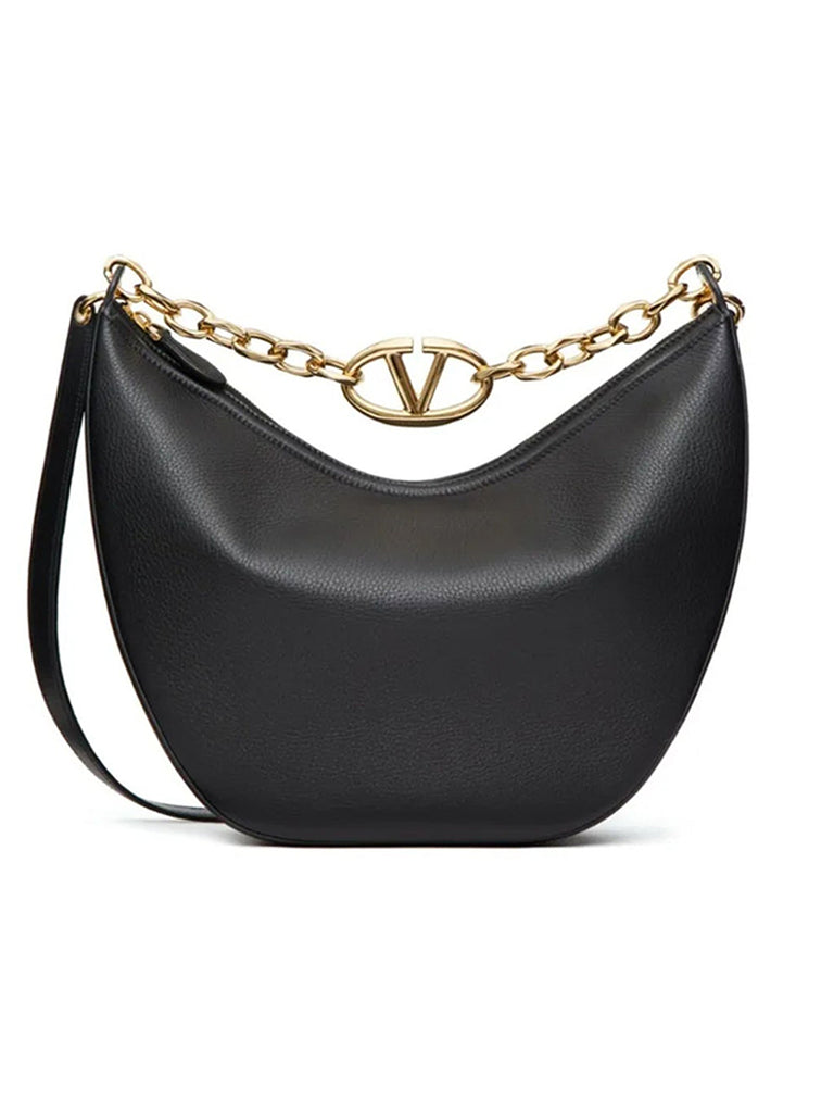 Small Vlogo Moon Hobo Shoulder Bag