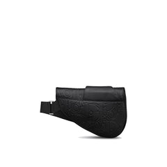 Saddle Bag in Black Dior Gravity Leather and Black Grained Calfskin