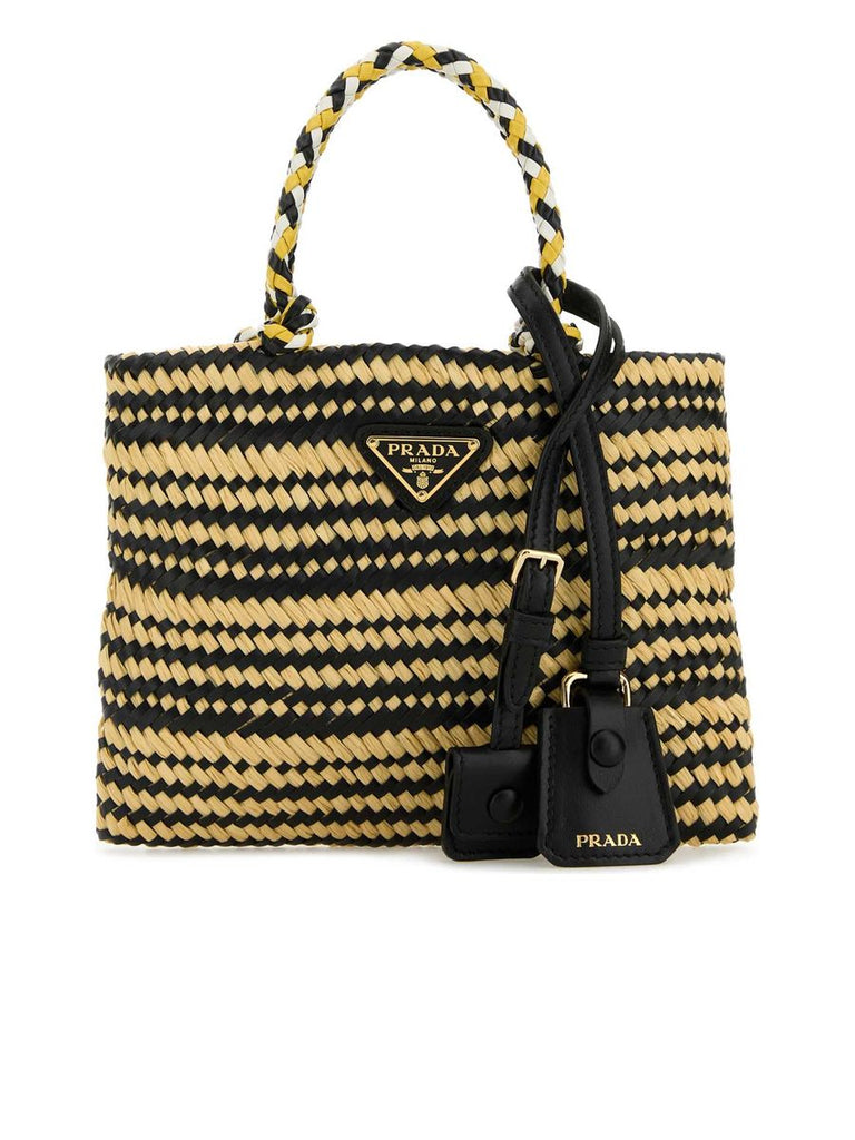 Twotone Raffia Handbag 0