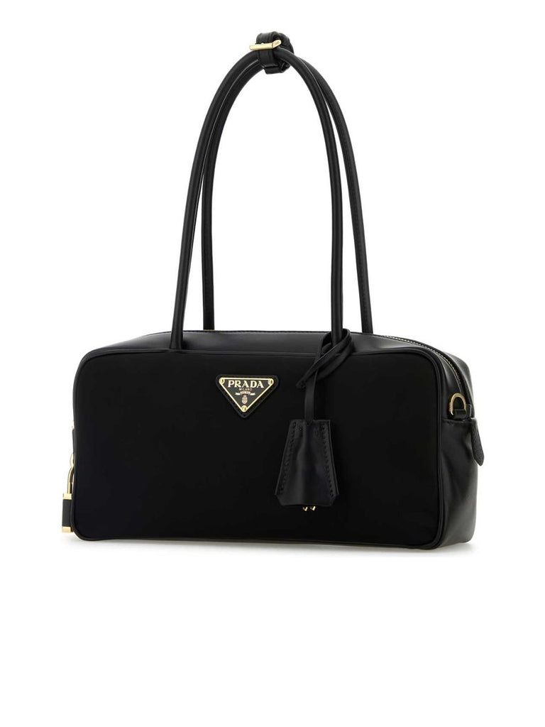 Re-Nylon and Leather Small Top-Handle Bag with Padlock – COSETTE