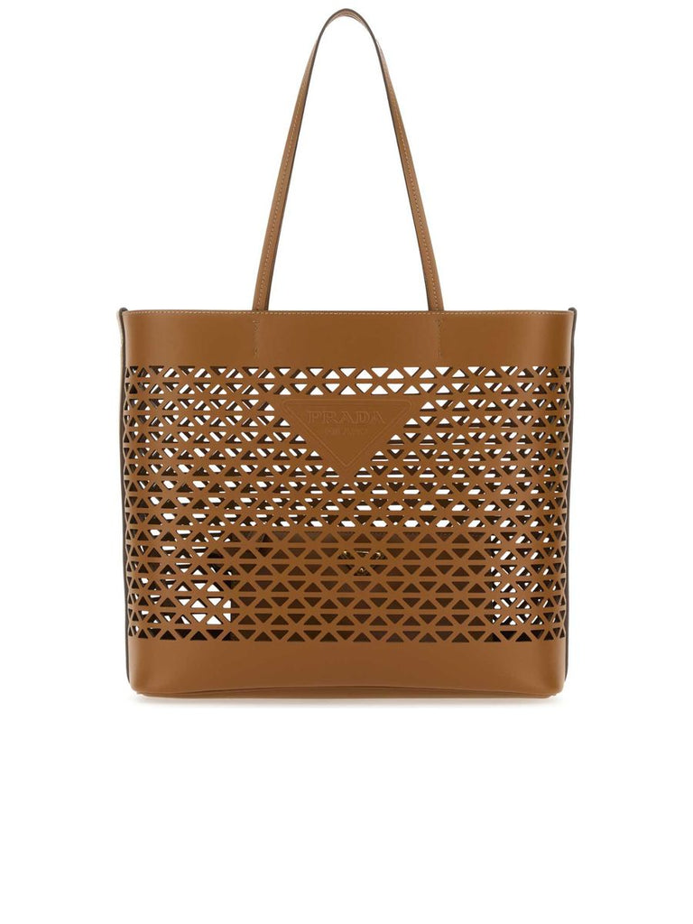 Caramel Leather Shopping Bag 0