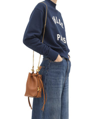Micro Marcie Bucket Bag in Grained Leather