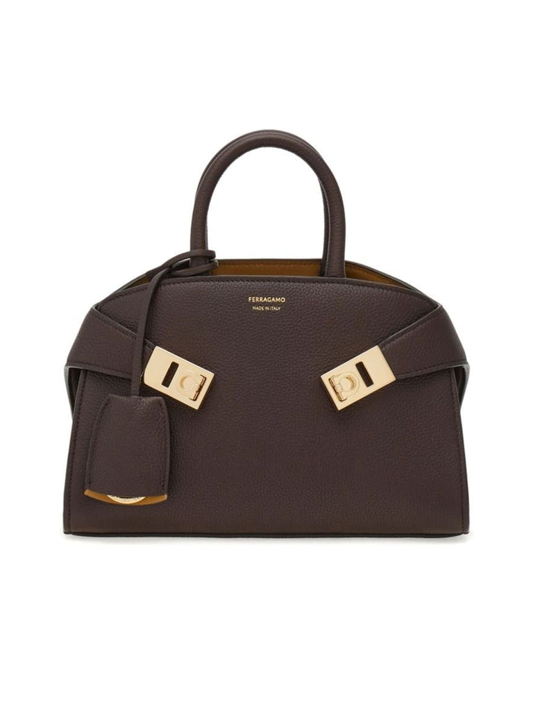 Shopper Bag With Grained Texture 0