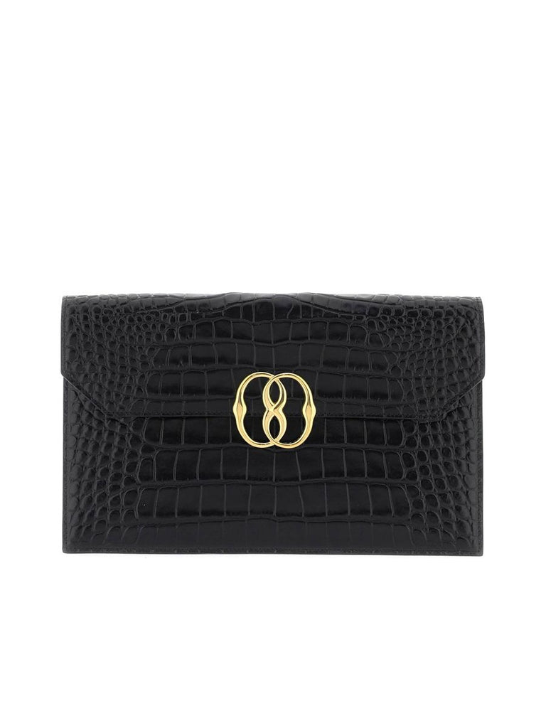 Emblem Leather Clutch 0