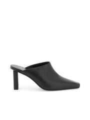 Leather Mules With Cylindrical Heel 0
