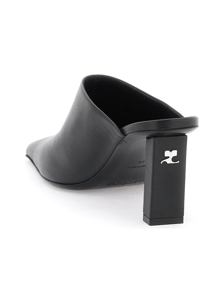 Leather Mules With Cylindrical Heel 2