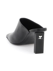 Leather Mules With Cylindrical Heel 2