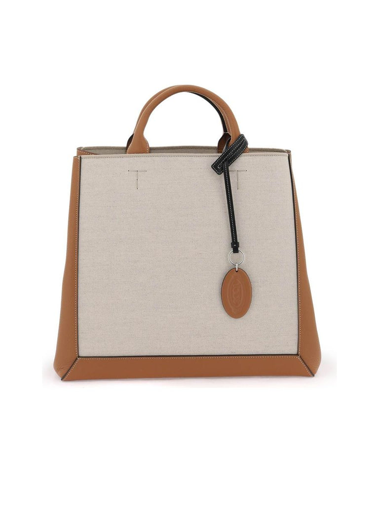 Canvas  Leather Tote Bag 0