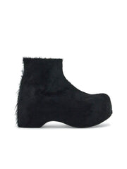 Longhaired Chunky Ankle Boots 0