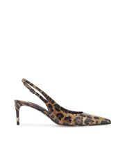 Leopard Print Slingback Pumps 0