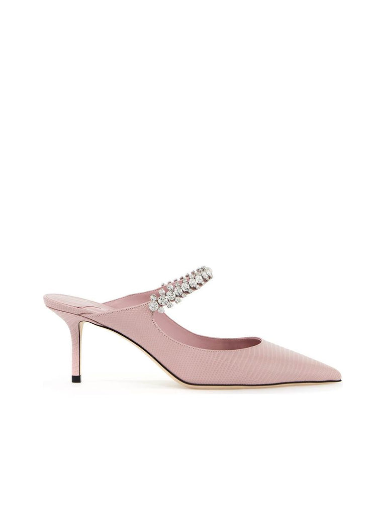 Lizardembossed Leather Bing  Mules 0