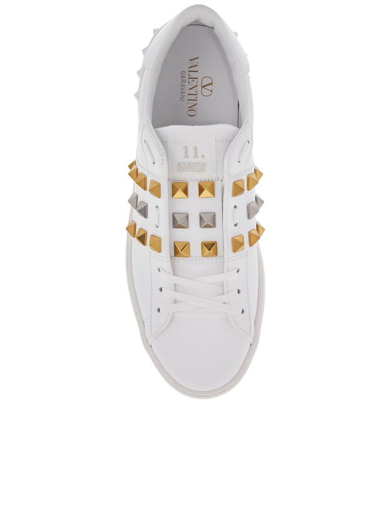 Rockstud Untitled Leather Sneakers 1