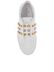 Rockstud Untitled Leather Sneakers 1