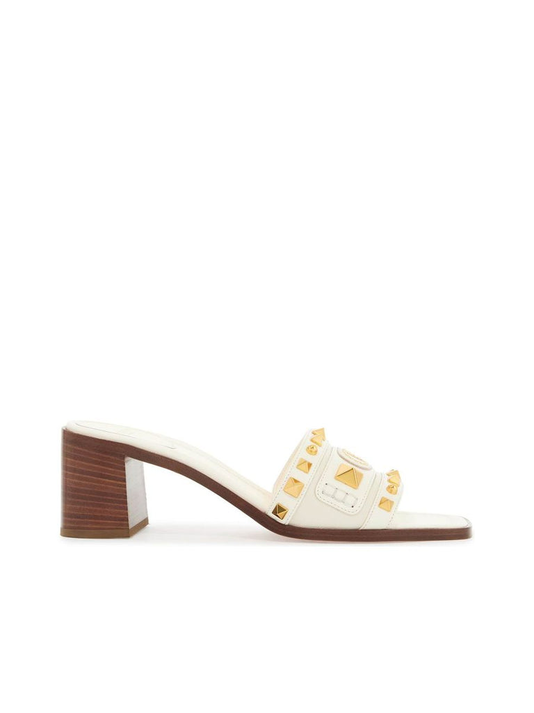 Leather Slippers With Golden Studs 0