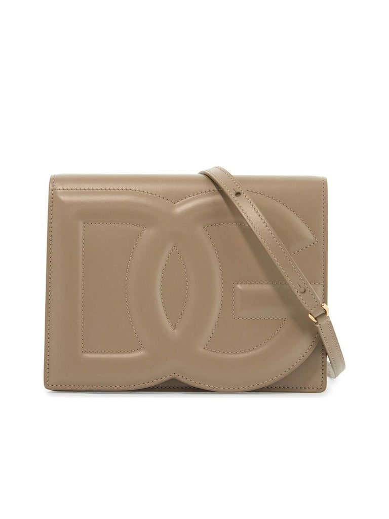 Taupe Calfskin Crossbody Bag 0