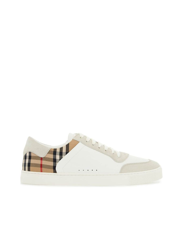 Check Leather Sneakers 0