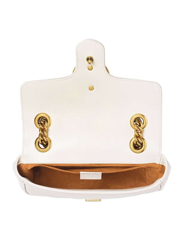 GG Marmont Mini Matelassé White Leather Shoulder Bag – COSETTE