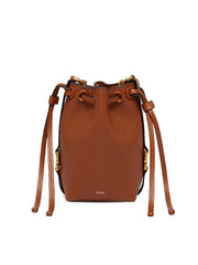 Micro Marcie Bucket Bag in Grained Leather