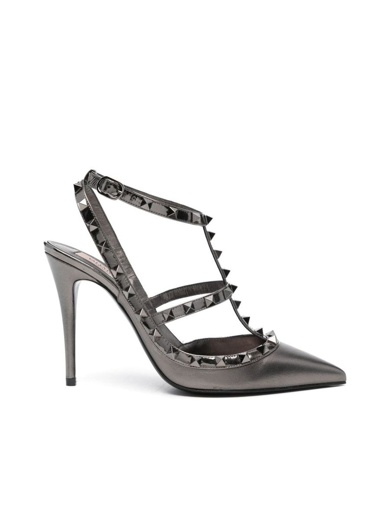 Slingback Stiletto Pumps With Rockstud Embellishment 0