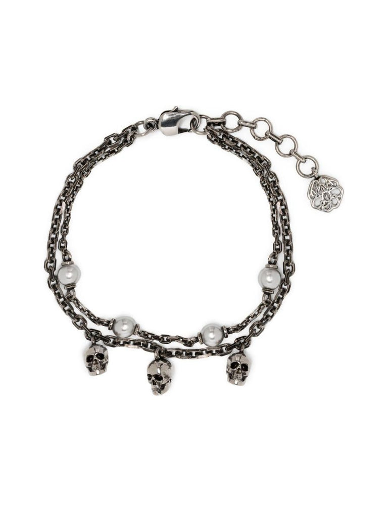 Layered Skull Charm Bracelet 0