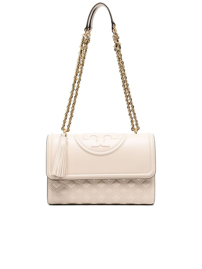 Cream Embossed Quilted Crossbody 0