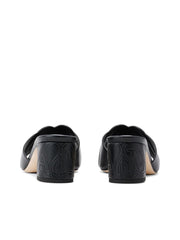 Embossed Mid Block Heel Sandals 2