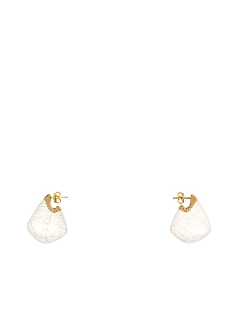 ピアス BOTTEGA VENETA CERAMIC AND SILVER SMALL FINN EARRINGS Ceramic And Silver Small Finn Earrings – COSETTE