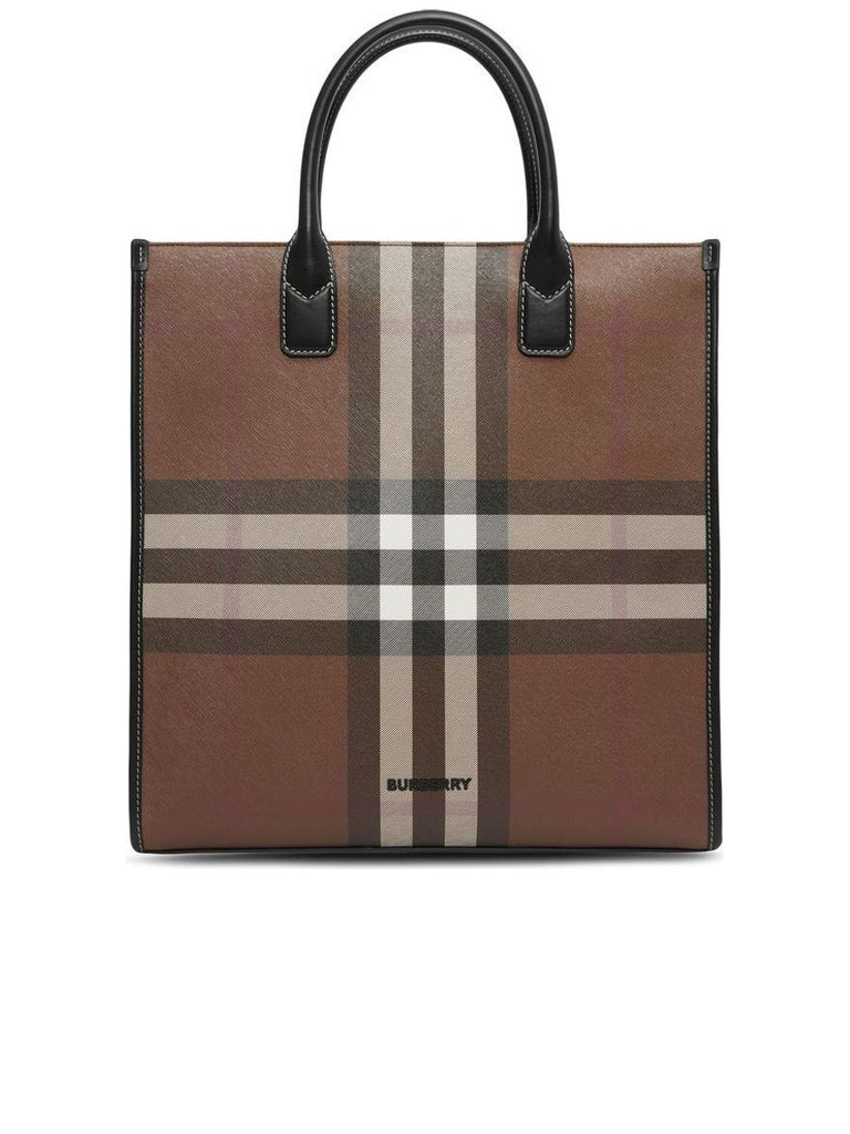 Exaggerated Check Tote Bag 0