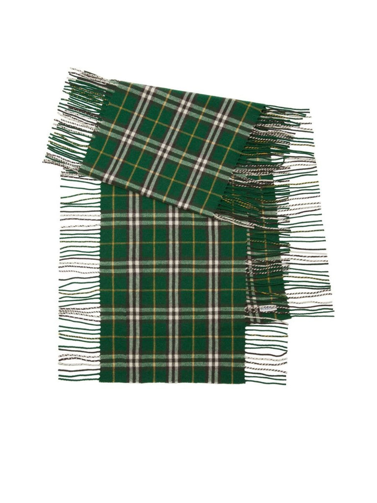 Check Pattern Fringed Scarf 0