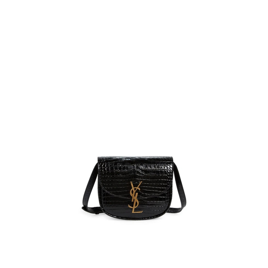 Kaia Small Satchel in Shiny Crocodile Embossed