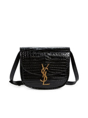 Kaia Small Satchel in Shiny Crocodile Embossed